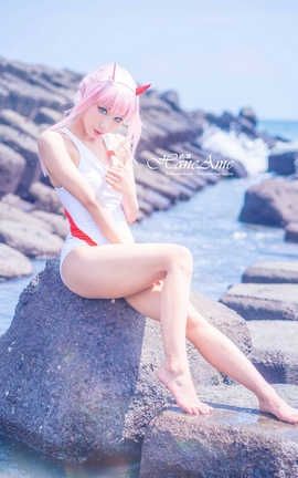 HaneAme겨-Zero Two-White swimsuit_˿