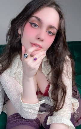 adina luna Purple Thigh Highs